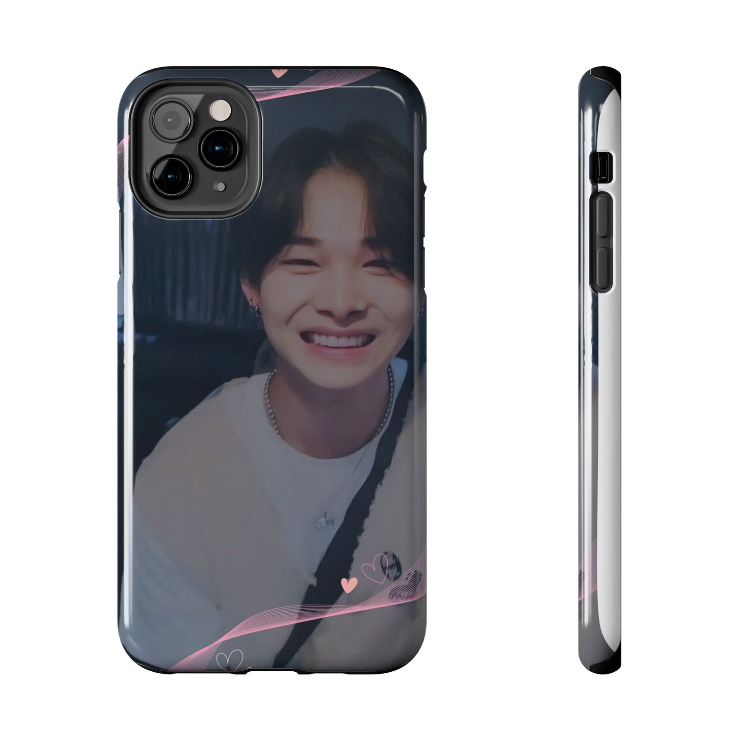 Customizable Phone Case, Cute Phone Cover, Gifts for Teens, Personalized Accessories, Trendy Phone Protection, Heart Design