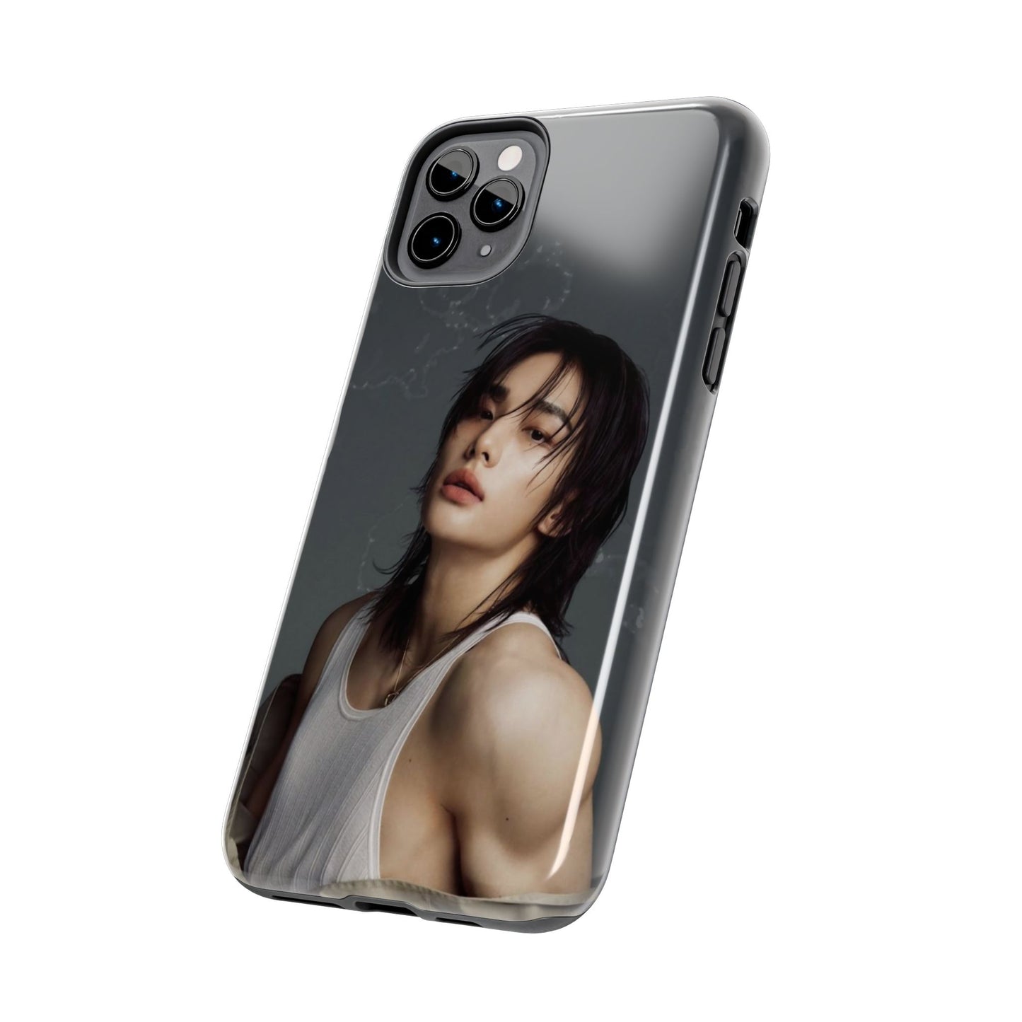 Hyunjin Tough Phone Case — Moody Portrait Slim Protective Case
