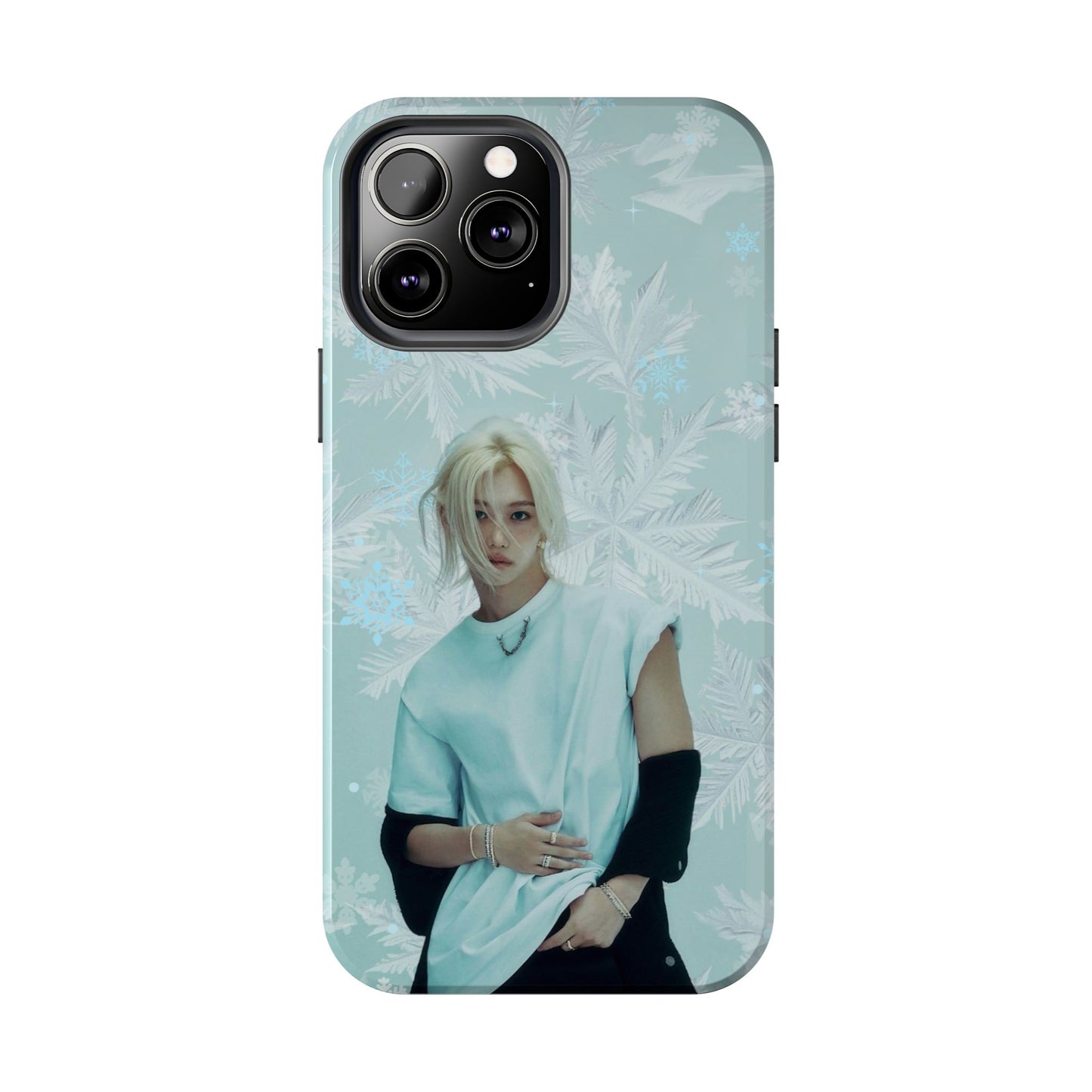 Lee Felix Tough Phone Case — Pastel K-Pop Idol Floral Armor