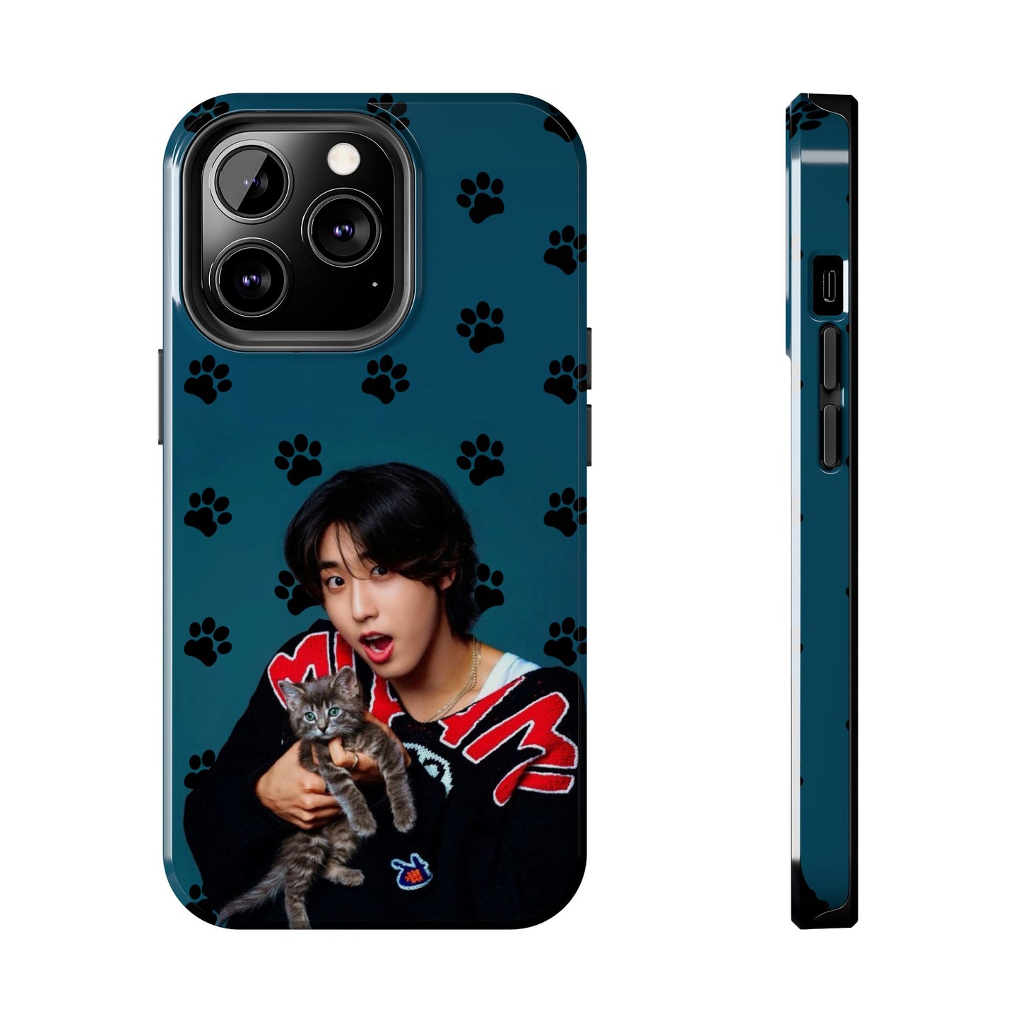 Han Jisung Paw Pattern Tough Phone Case — Photo Graphic Design