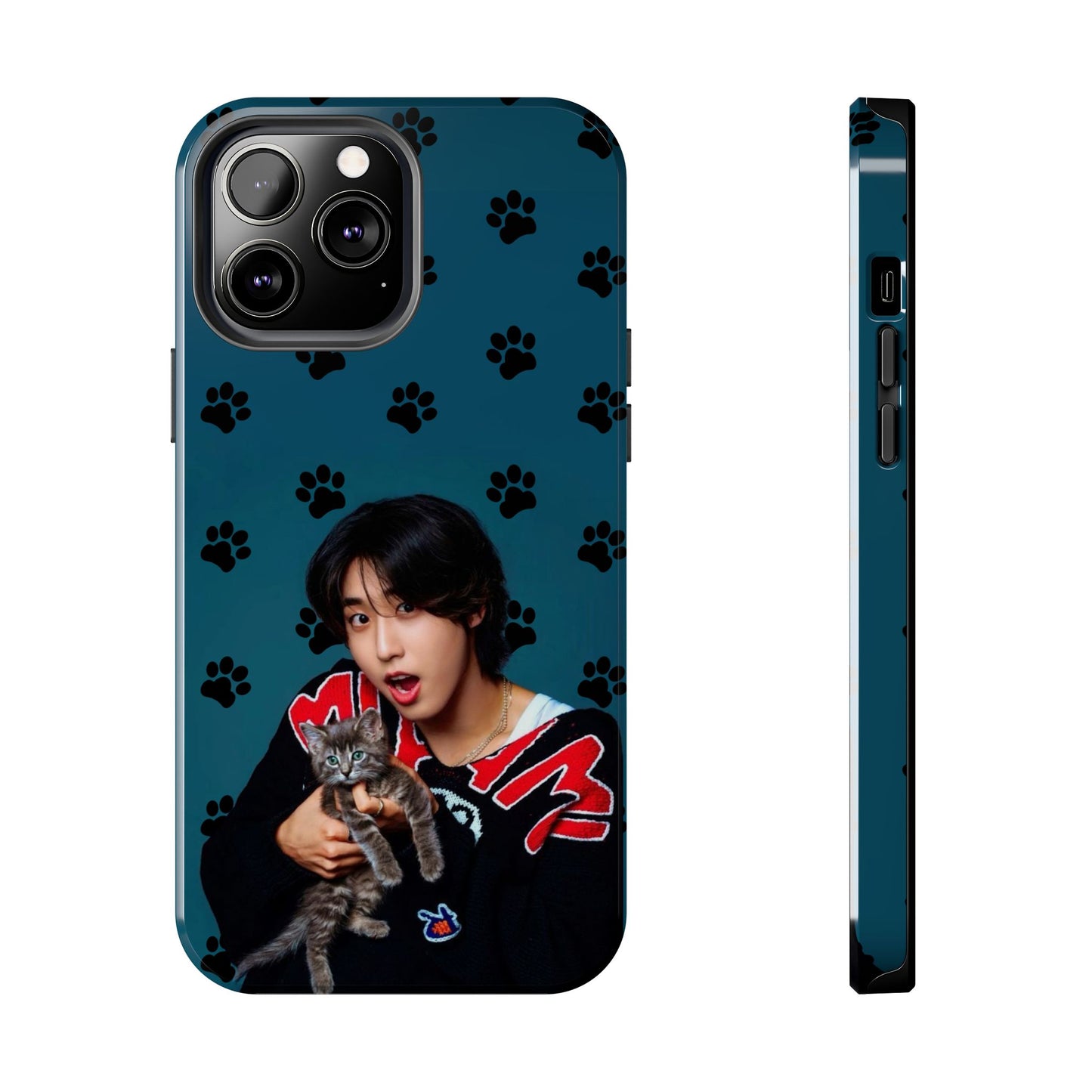 Han Jisung Paw Pattern Tough Phone Case — Photo Graphic Design