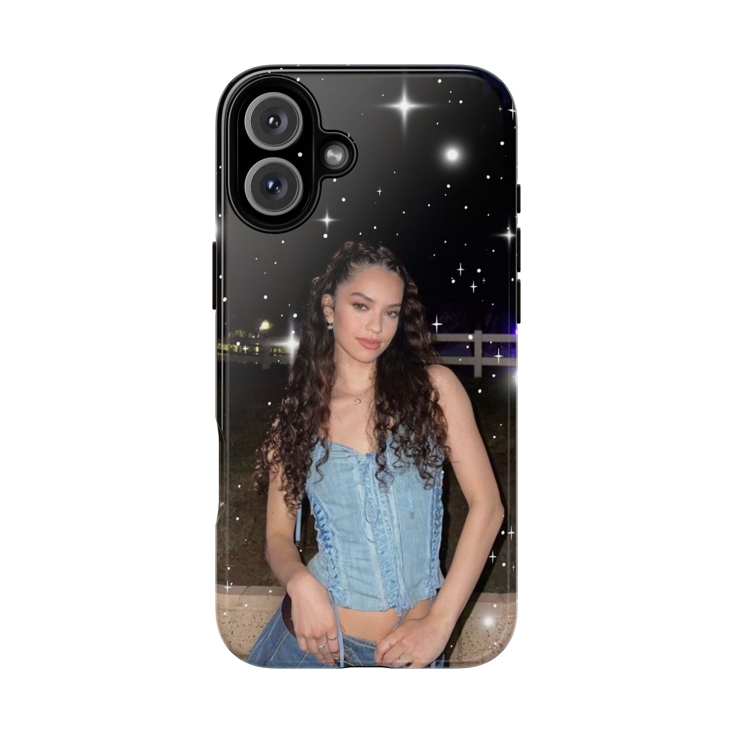 Daniela Phone Case — Glam Night Photo Sparkle Design