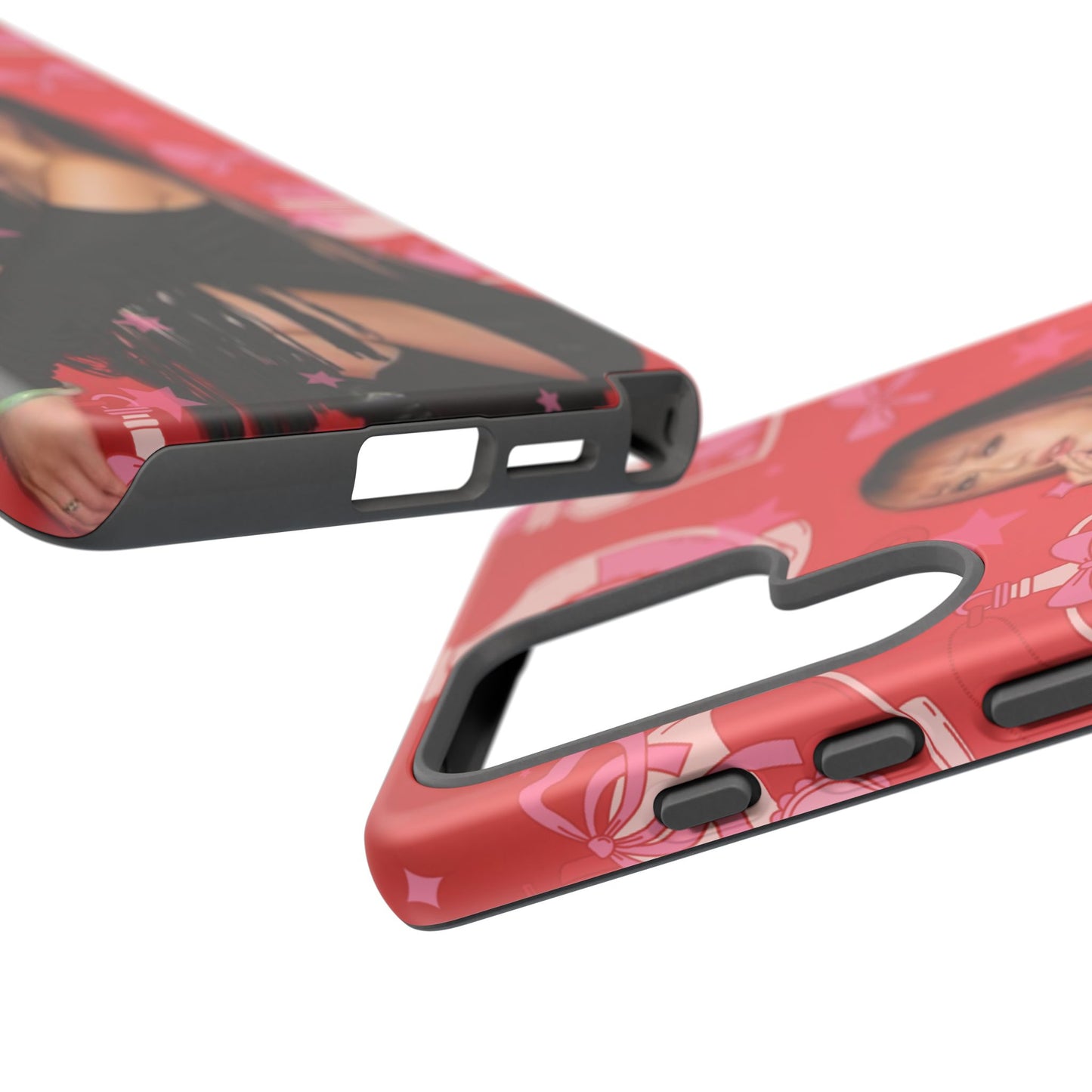 Megan Phone Case — Pink Heart & Perfume Pattern