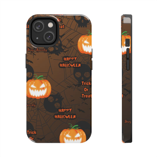 Halloween Tough Phone Cases, Spooky Mobile Covers, Trick or Treat Phone Case, Halloween Gifts, Fall Tech Accessories
