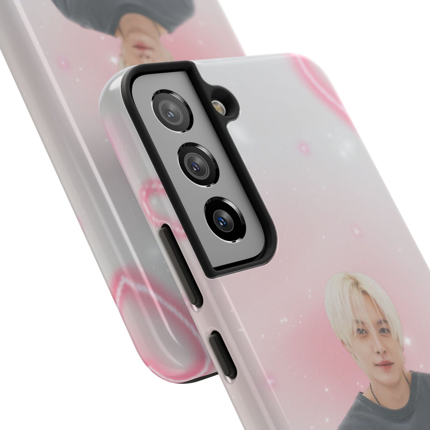 Lee Know Tough Phone Case — Pink Heart Photo Design
