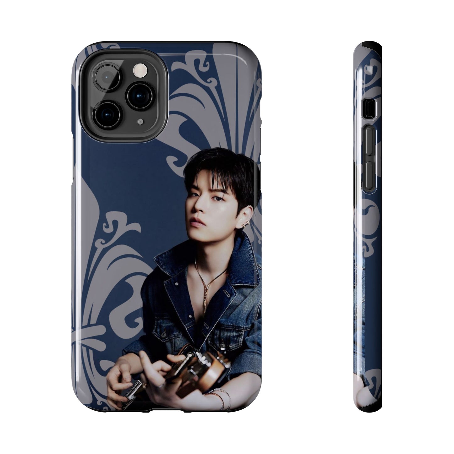 Kim Seungmin Tough Phone Case — Vintage Floral Portrait Design