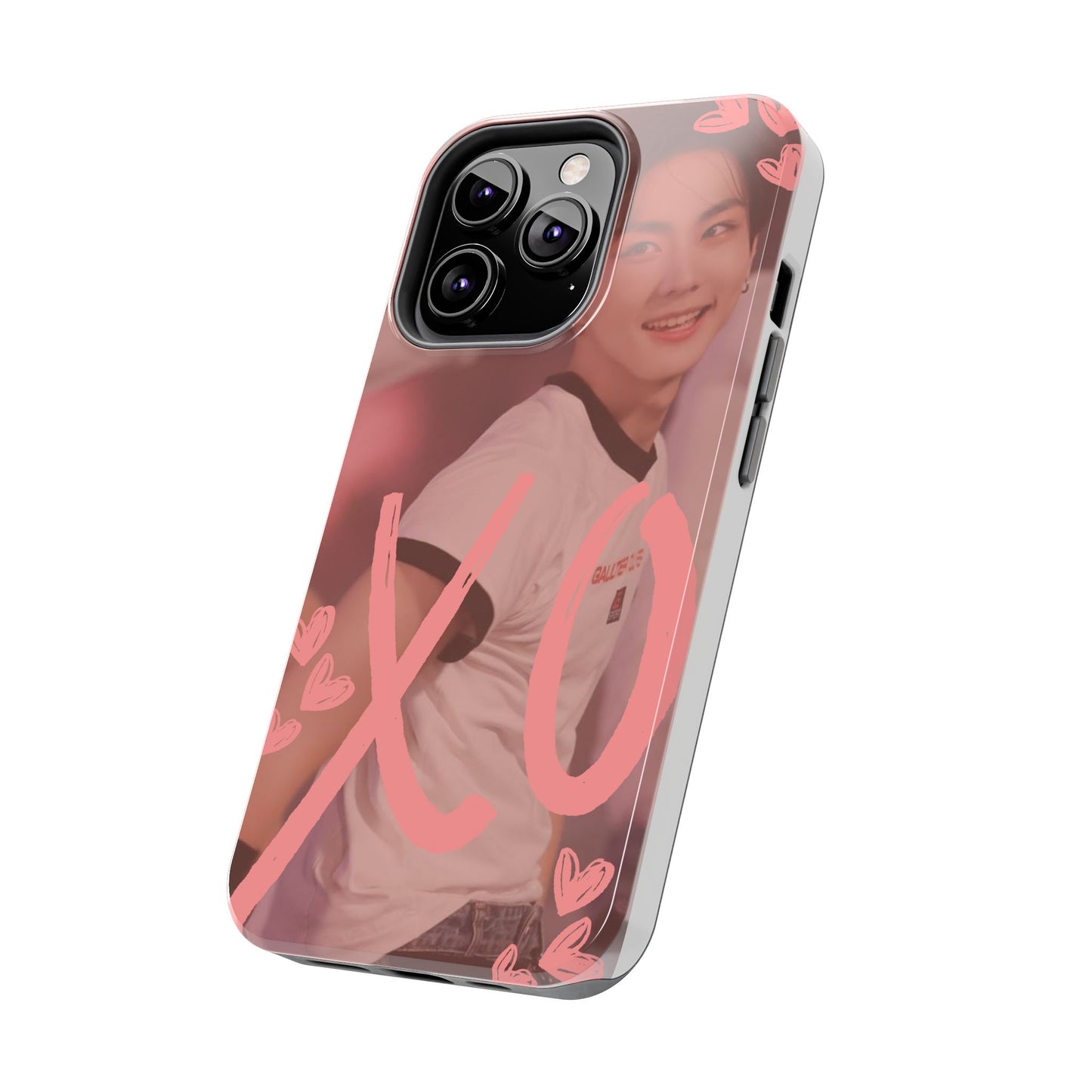 Romantic Jungwon Phone Case featuring 'XO' Design, Cute Gift for Teens, Valentine's Day, Durable Protection, Fashion Accessory, Love Themed