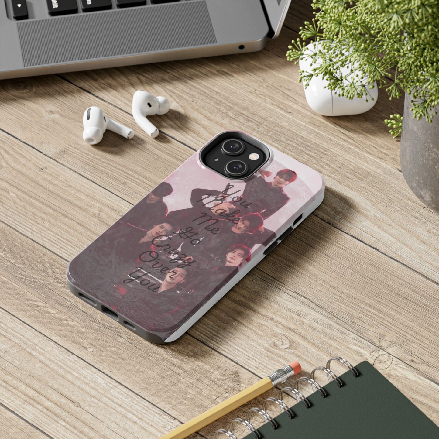 Enhypen Stylish Phone Case - You Make Me Go Crazy Over You, Durable Protection, Trendy Accessory, Gift for Friends