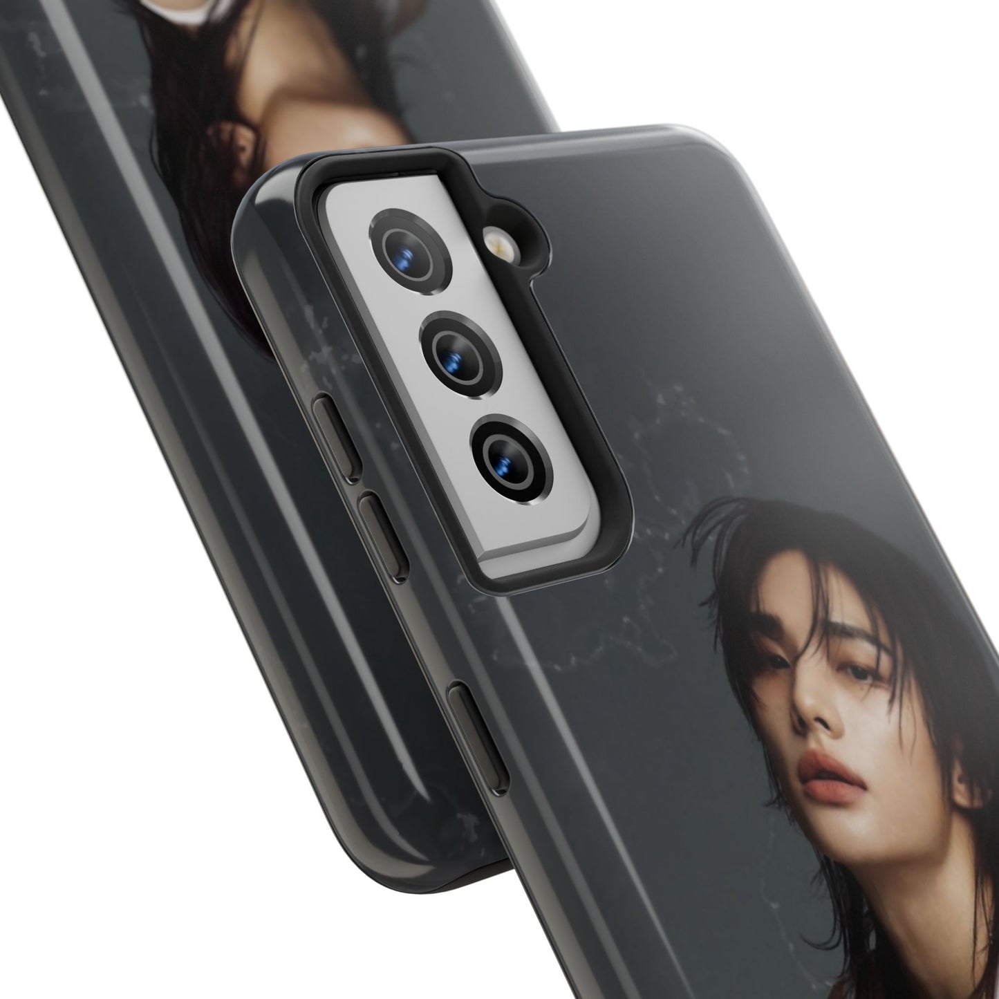 Hyunjin Tough Phone Case — Moody Portrait Slim Protective Case