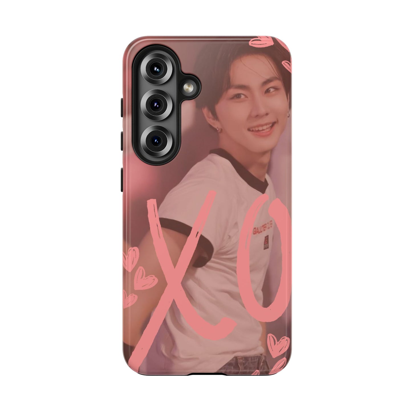 Romantic Jungwon Phone Case featuring 'XO' Design, Cute Gift for Teens, Valentine's Day, Durable Protection, Fashion Accessory, Love Themed