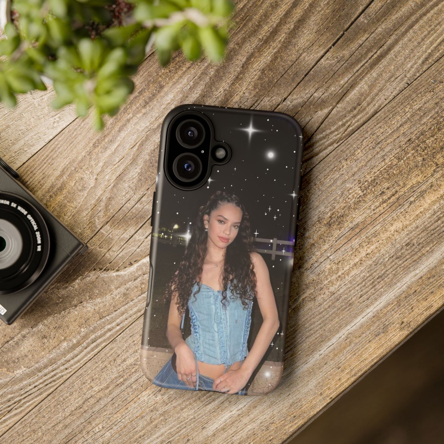 Daniela Phone Case — Glam Night Photo Sparkle Design