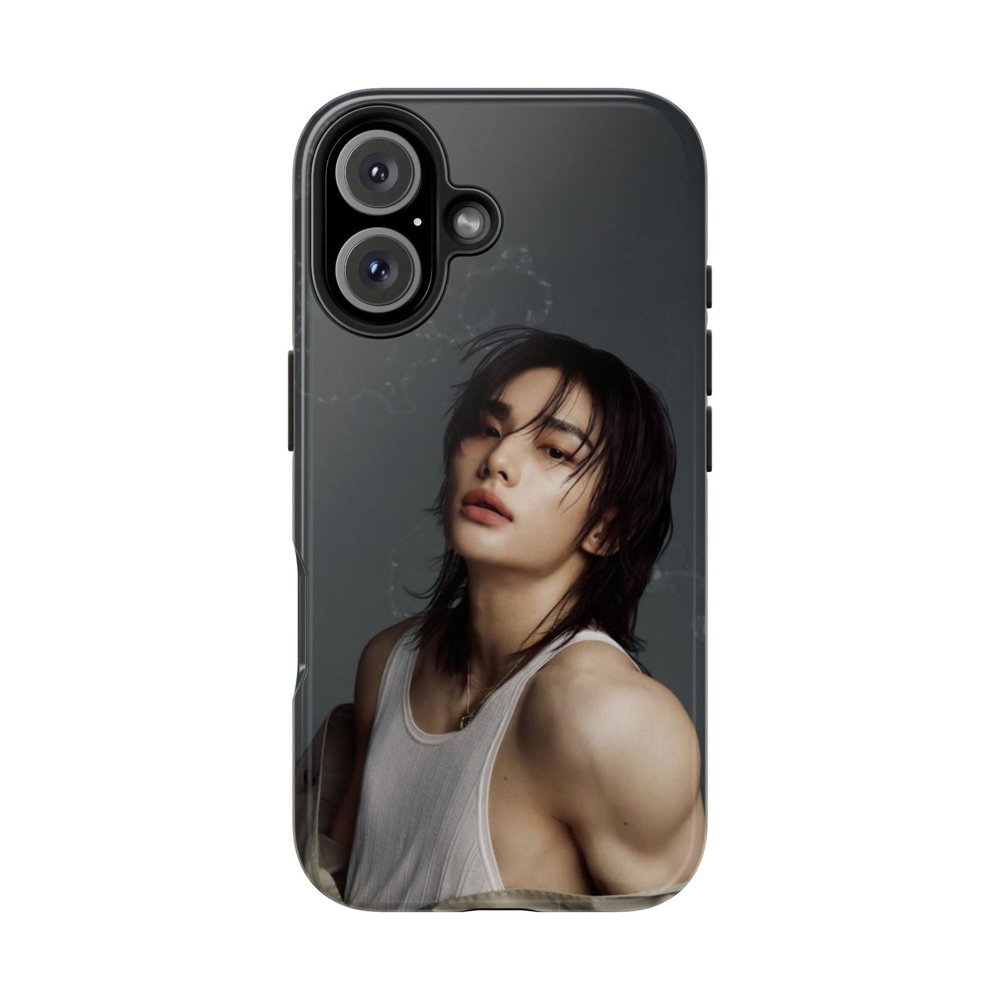 Hyunjin Tough Phone Case — Moody Portrait Slim Protective Case