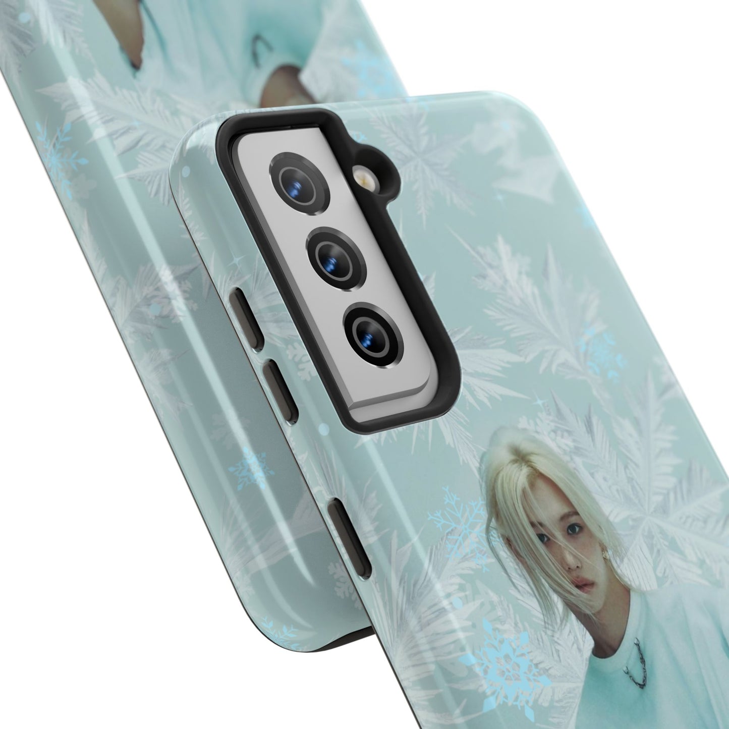 Lee Felix Tough Phone Case — Pastel K-Pop Idol Floral Armor