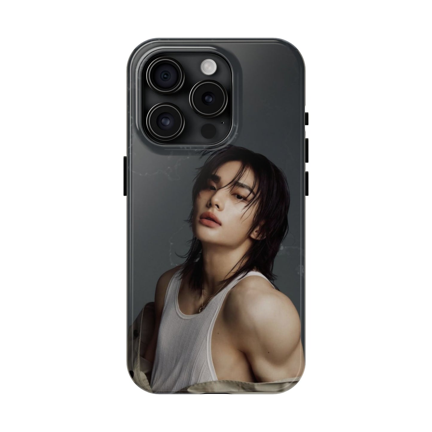 Hyunjin Tough Phone Case — Moody Portrait Slim Protective Case