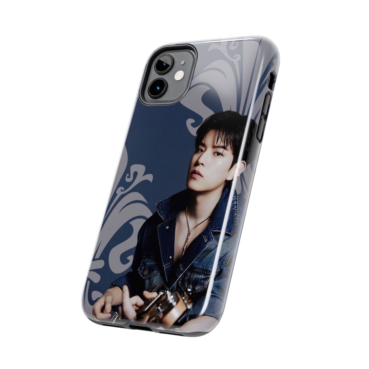 Kim Seungmin Tough Phone Case — Vintage Floral Portrait Design