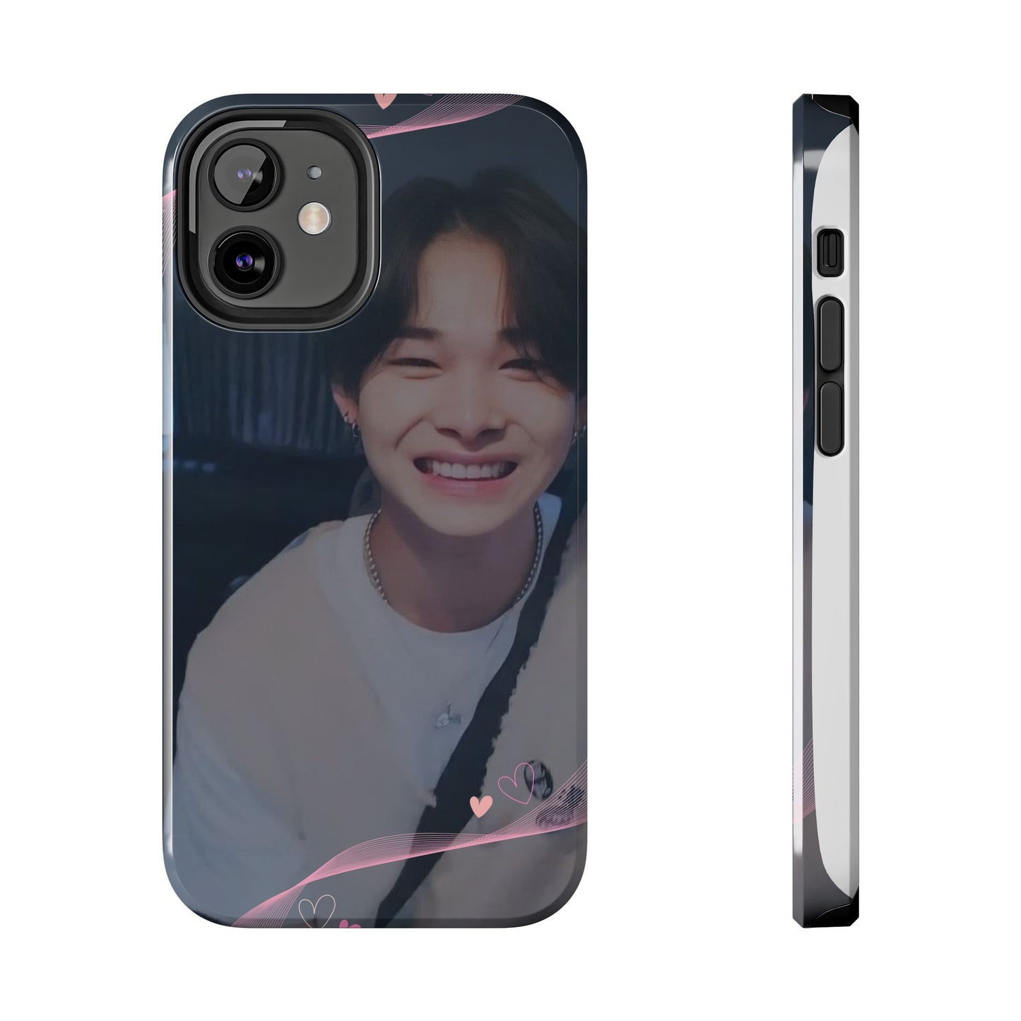 Customizable Phone Case, Cute Phone Cover, Gifts for Teens, Personalized Accessories, Trendy Phone Protection, Heart Design