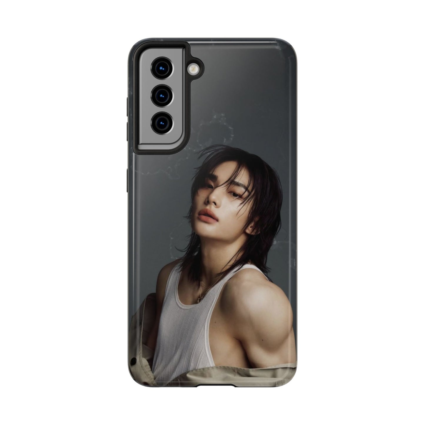 Hyunjin Tough Phone Case — Moody Portrait Slim Protective Case