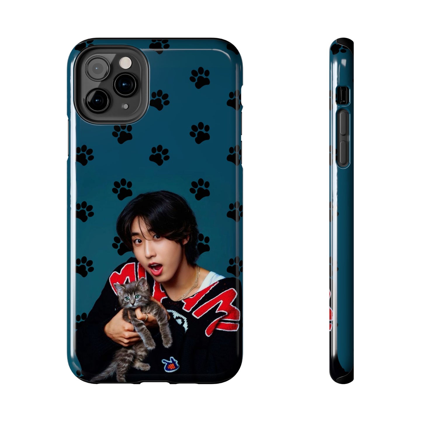 Han Jisung Paw Pattern Tough Phone Case — Photo Graphic Design