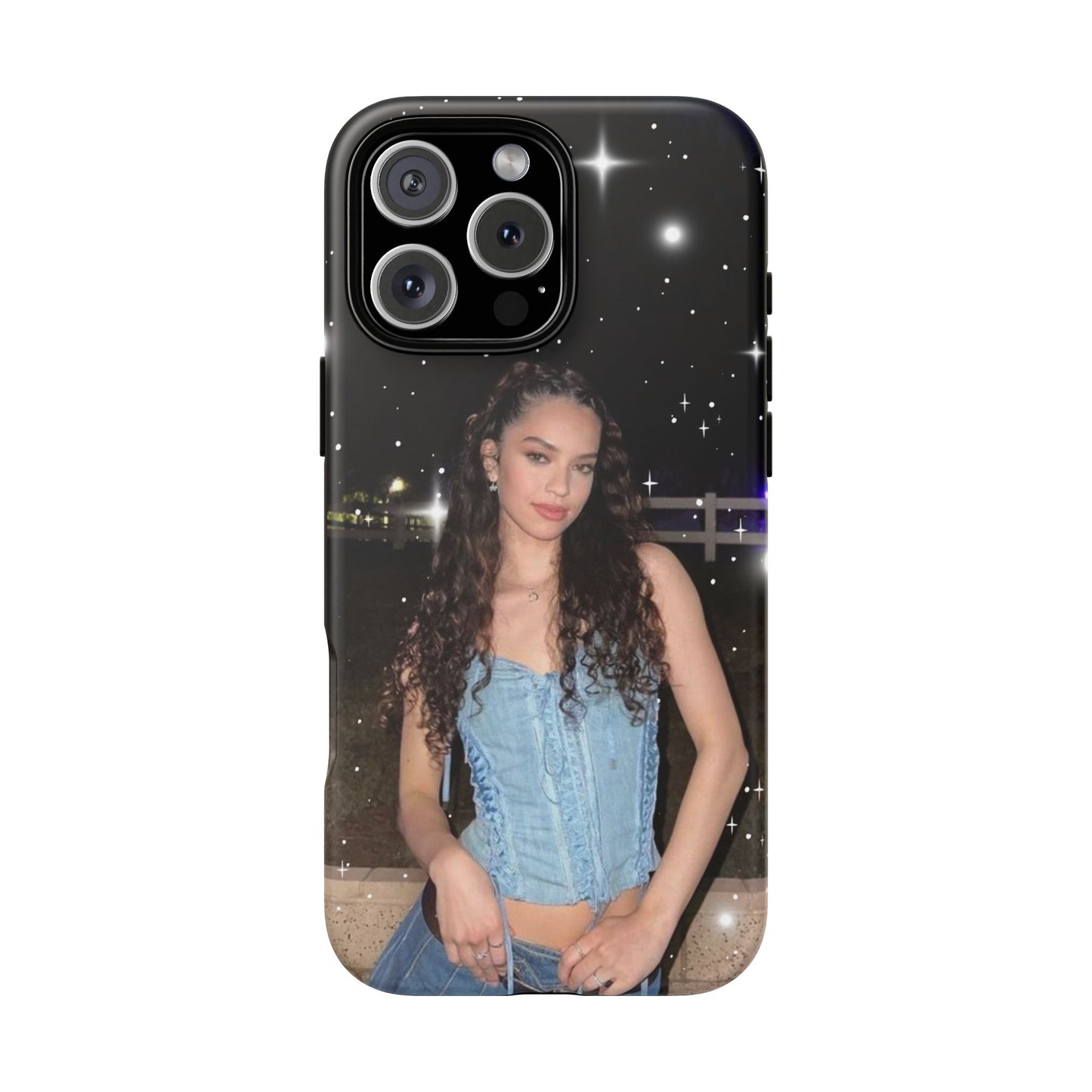 Daniela Phone Case — Glam Night Photo Sparkle Design