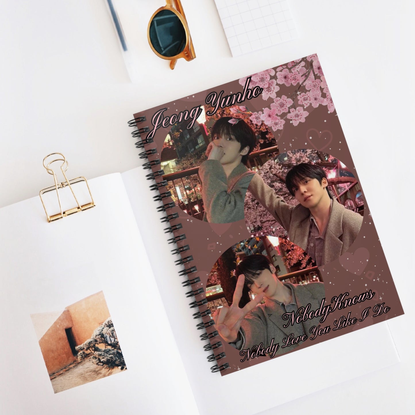 Jeong Yunho Photo Spiral Notebook — K-Pop Journal (Ruled)