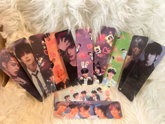 TomorrowxTogether Bookmarks - Collection of Unique Designs Featuring Heart Patterns and Character Images