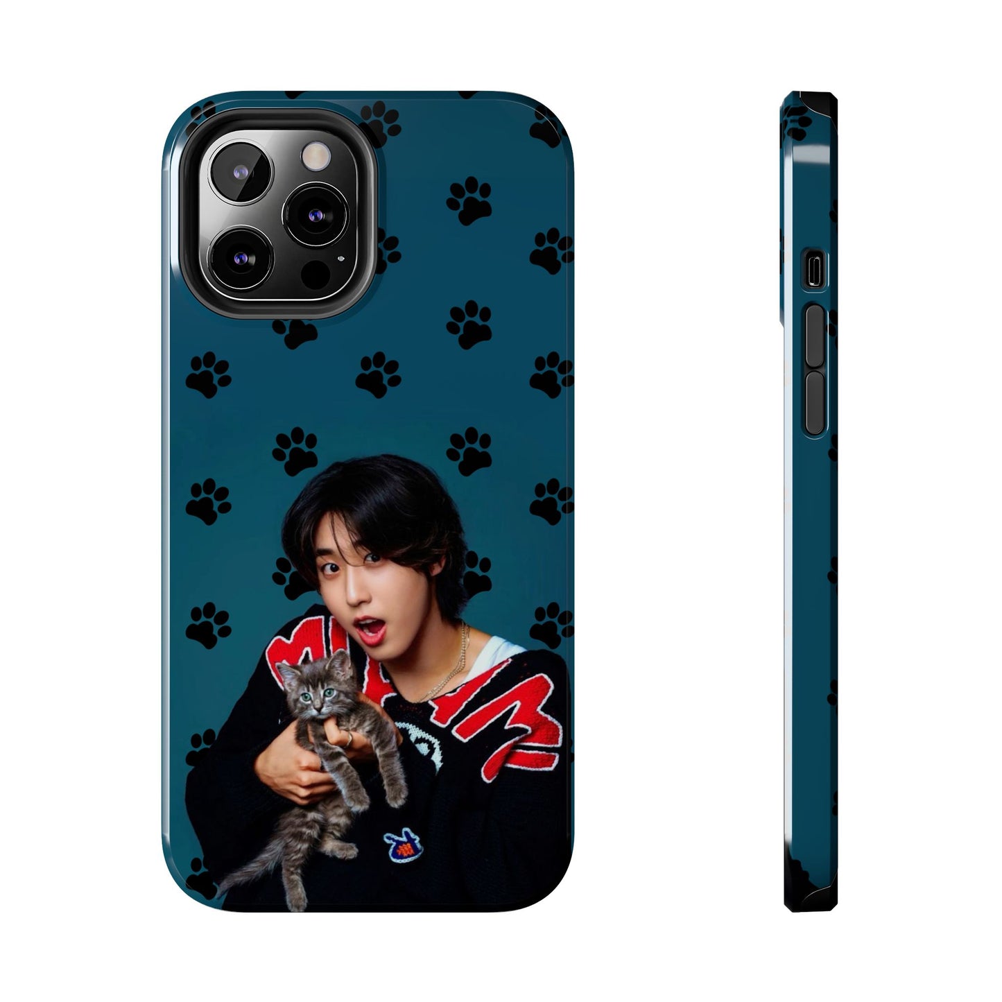 Han Jisung Paw Pattern Tough Phone Case — Photo Graphic Design