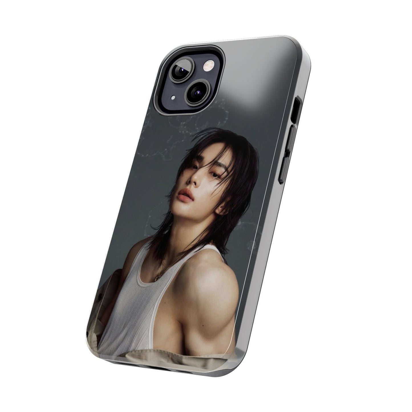 Hyunjin Tough Phone Case — Moody Portrait Slim Protective Case