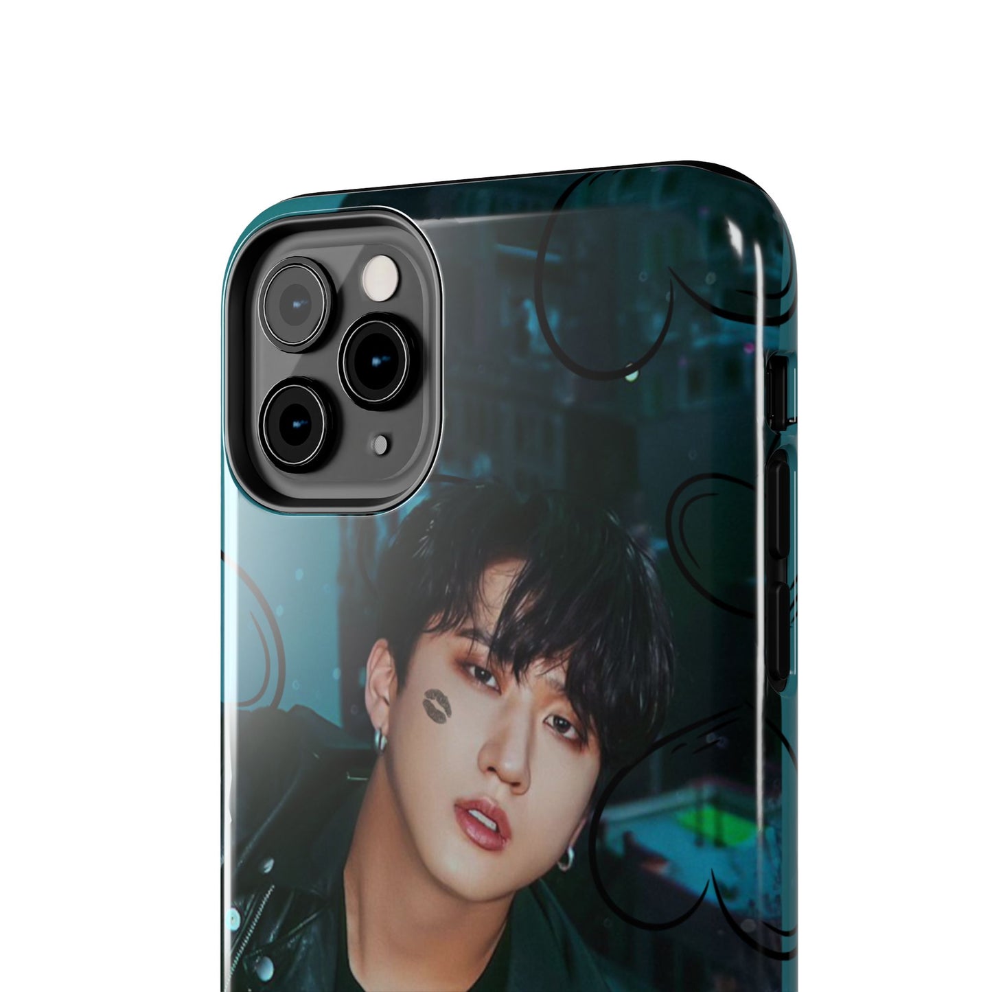 Seo Changbin Tough Phone Case — Moody Teal Portrait Design
