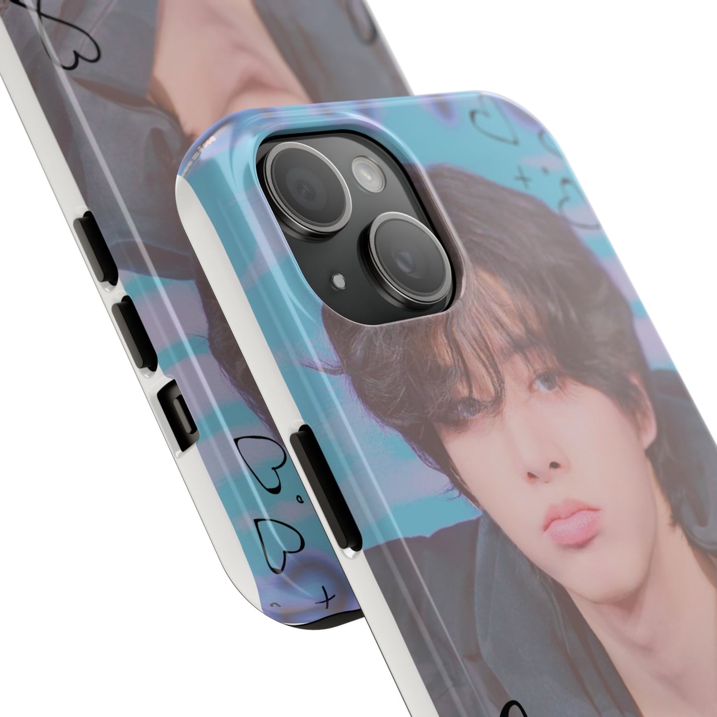 Jake Sim Phone Case, Trendy Phone Accessory, Unique Gift, Love Design, Customizable Phone Case, Heart Print Case