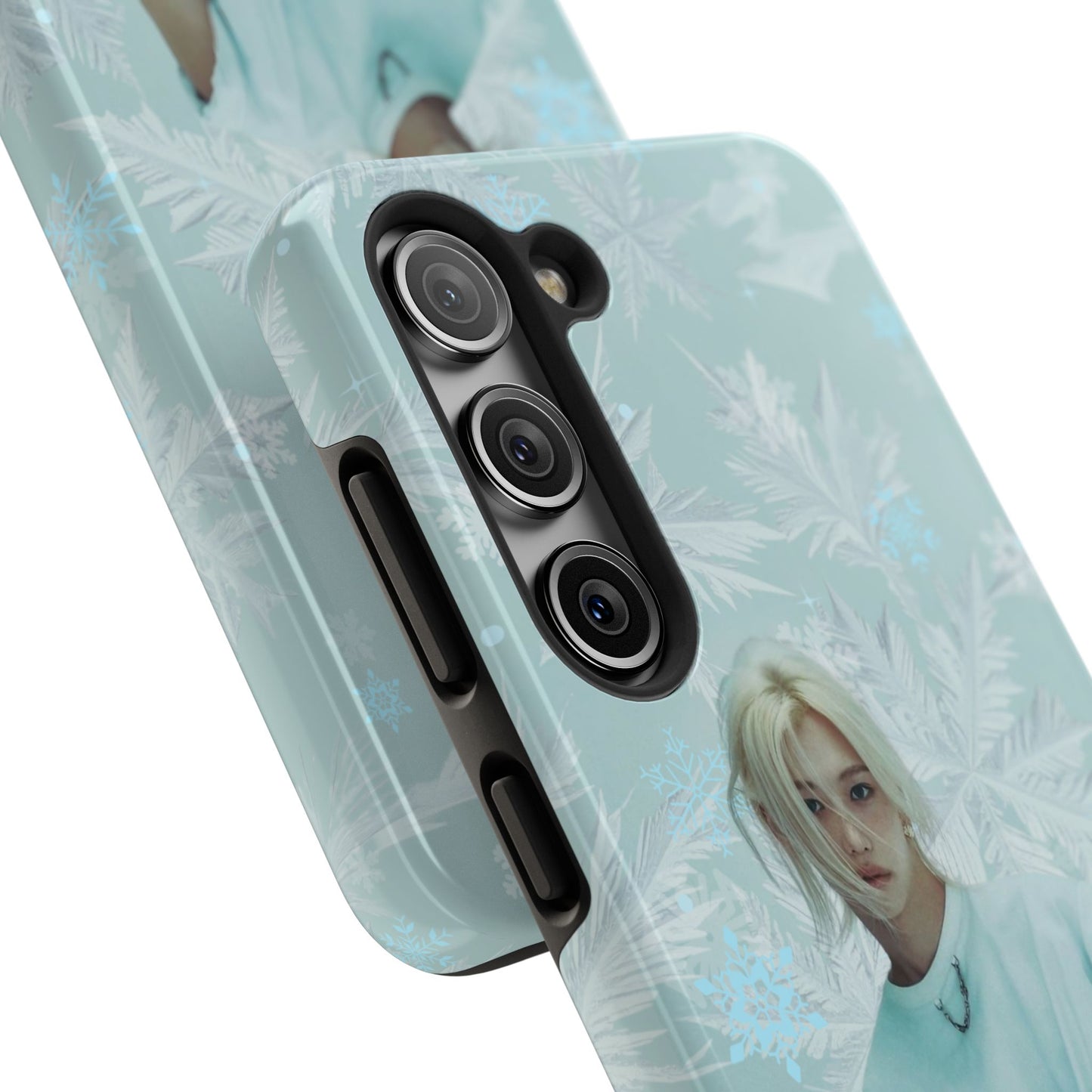 Lee Felix Tough Phone Case — Pastel K-Pop Idol Floral Armor
