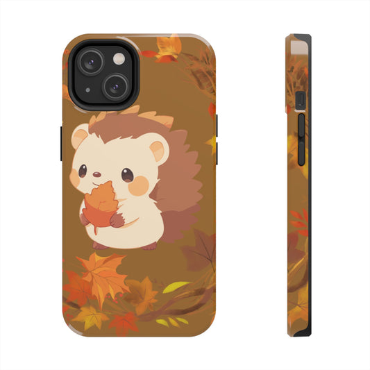Cute Hedgehog Phone Cases, Fall Decor, Animal Lovers Gifts, Autumn Vibes, Unique Cell Phone Cover, Hedgehog Design
