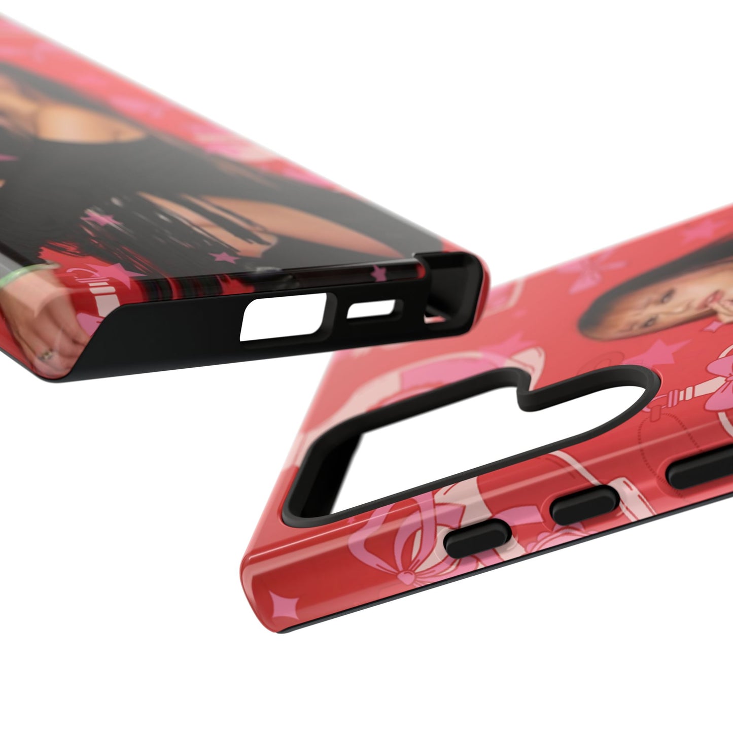 Megan Phone Case — Pink Heart & Perfume Pattern