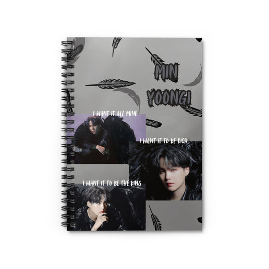 Yoongi Spiral Notebook - Inspiring Quotes & Unique Design