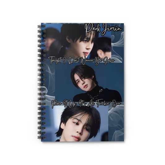 Jimin Spiral Notebook - Inspirational Quotes & Aesthetic Design
