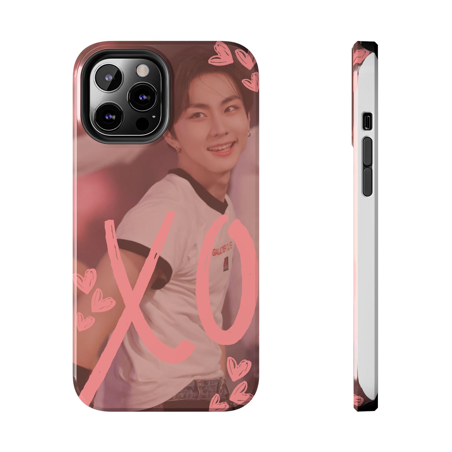 Romantic Jungwon Phone Case featuring 'XO' Design, Cute Gift for Teens, Valentine's Day, Durable Protection, Fashion Accessory, Love Themed
