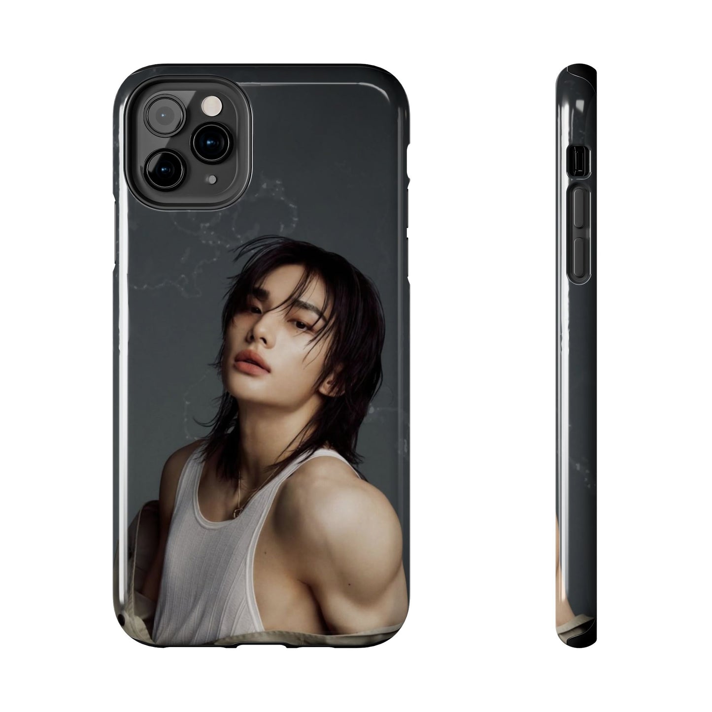 Hyunjin Tough Phone Case — Moody Portrait Slim Protective Case