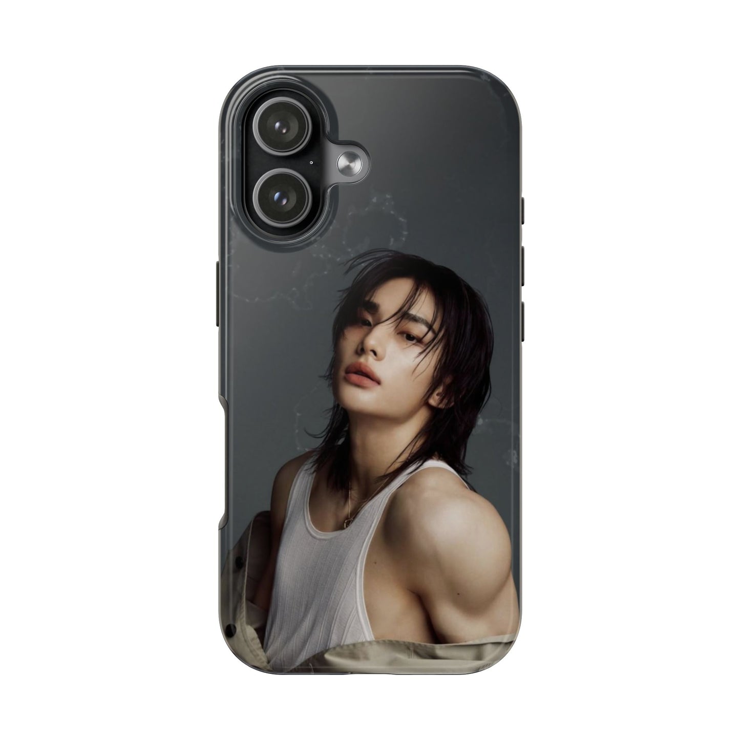 Hyunjin Tough Phone Case — Moody Portrait Slim Protective Case