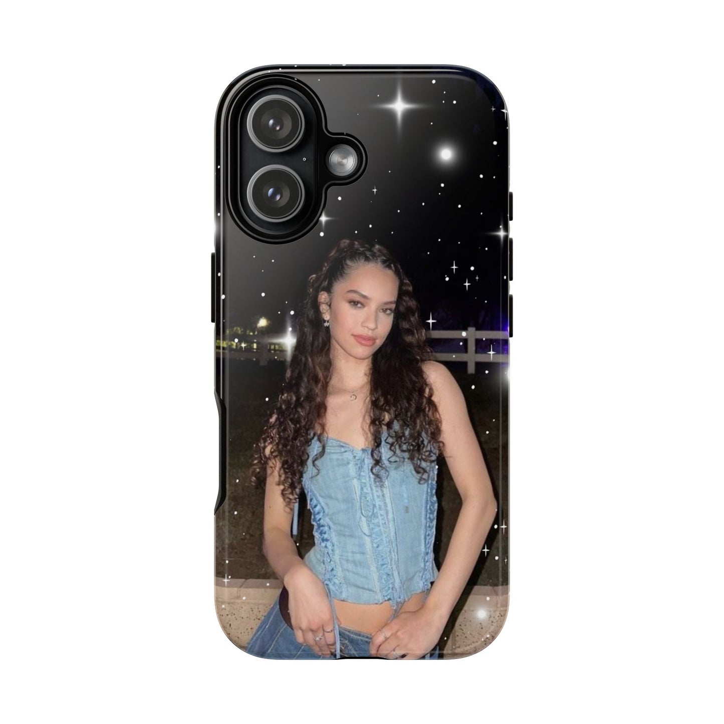 Daniela Phone Case — Glam Night Photo Sparkle Design