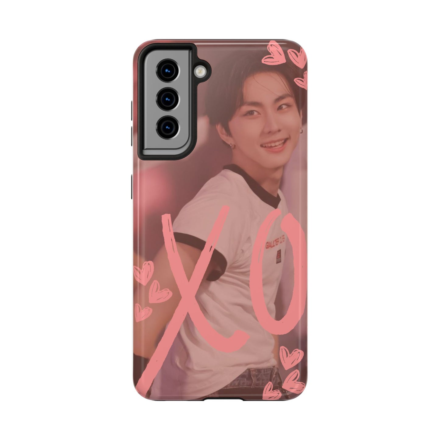 Romantic Jungwon Phone Case featuring 'XO' Design, Cute Gift for Teens, Valentine's Day, Durable Protection, Fashion Accessory, Love Themed