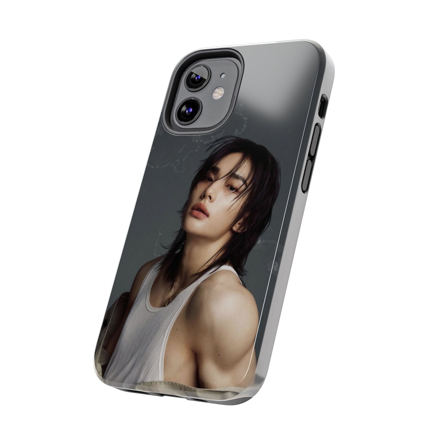 Hyunjin Tough Phone Case — Moody Portrait Slim Protective Case