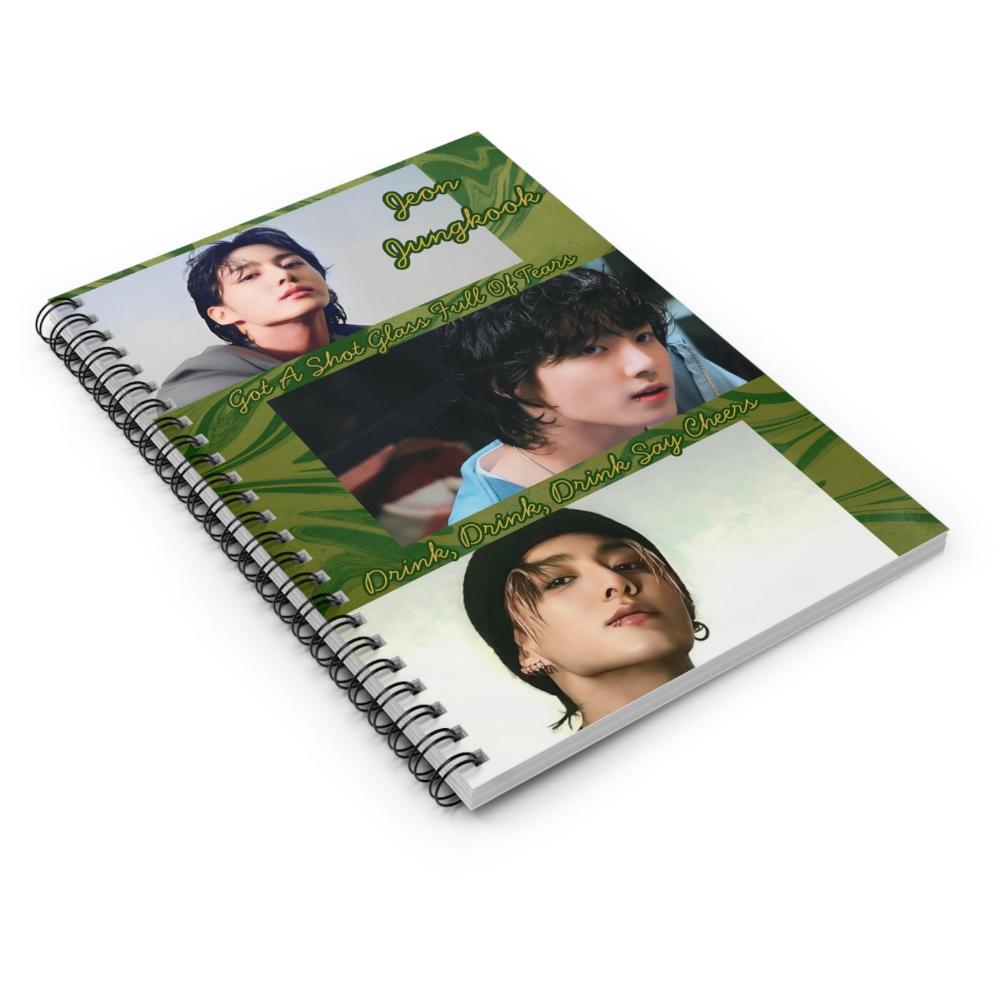Jungkook Spiral Notebook - Ruled Line Notebook for Fans