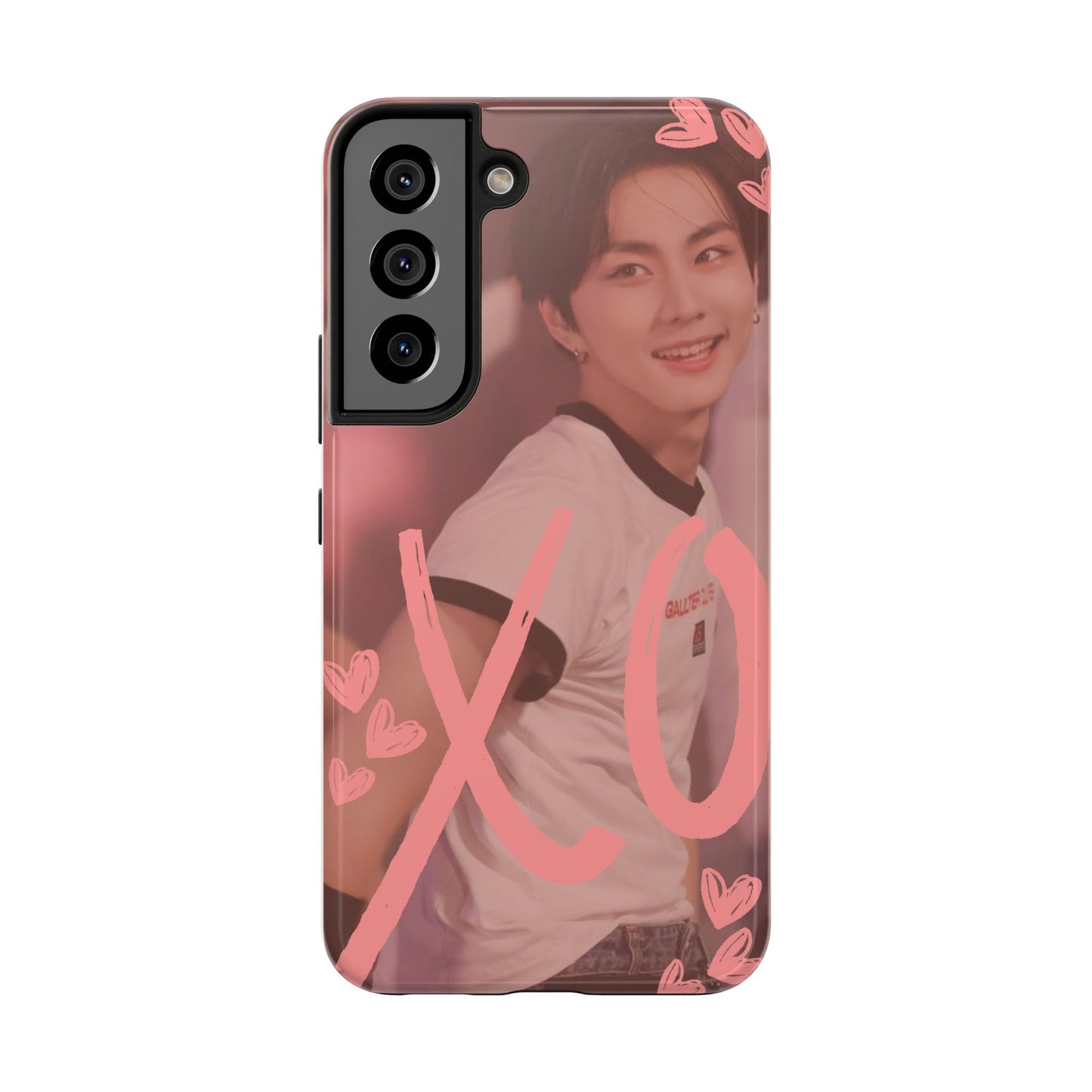 Romantic Jungwon Phone Case featuring 'XO' Design, Cute Gift for Teens, Valentine's Day, Durable Protection, Fashion Accessory, Love Themed