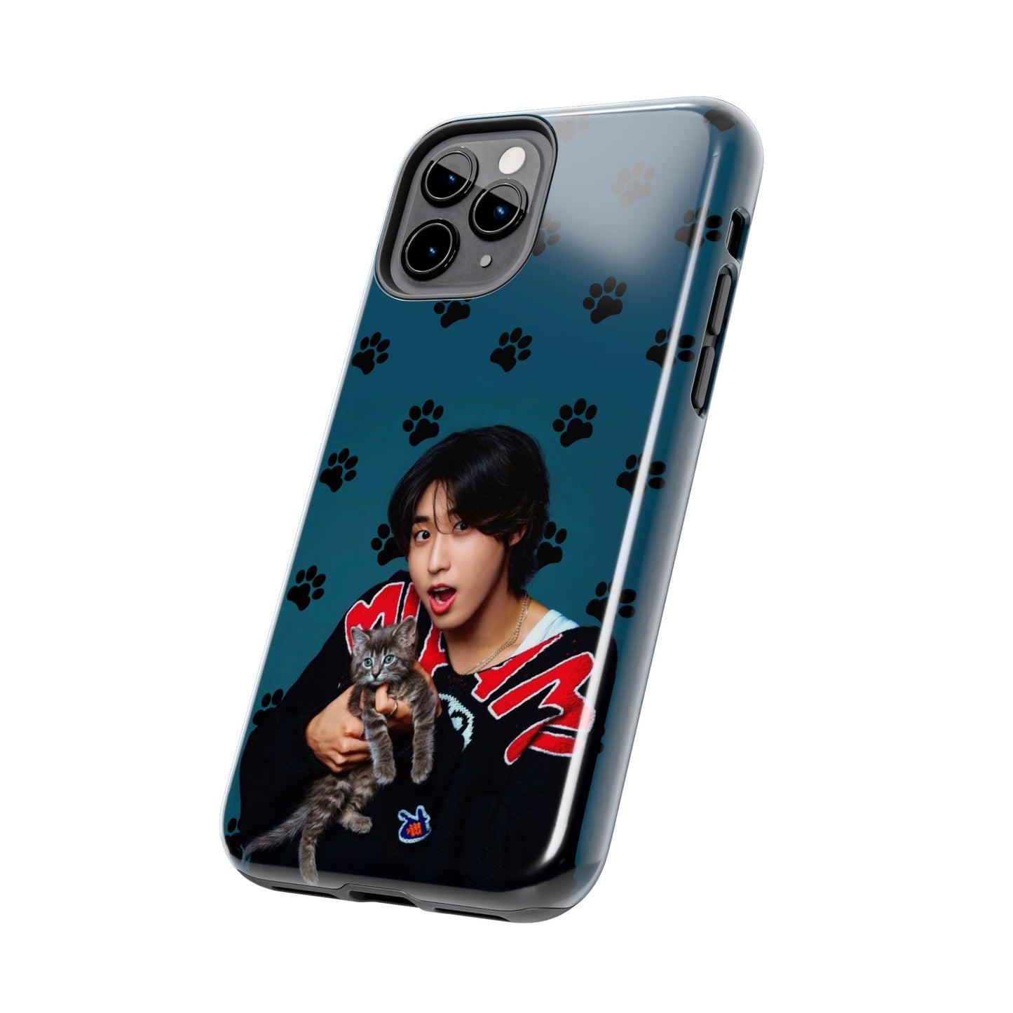 Han Jisung Paw Pattern Tough Phone Case — Photo Graphic Design
