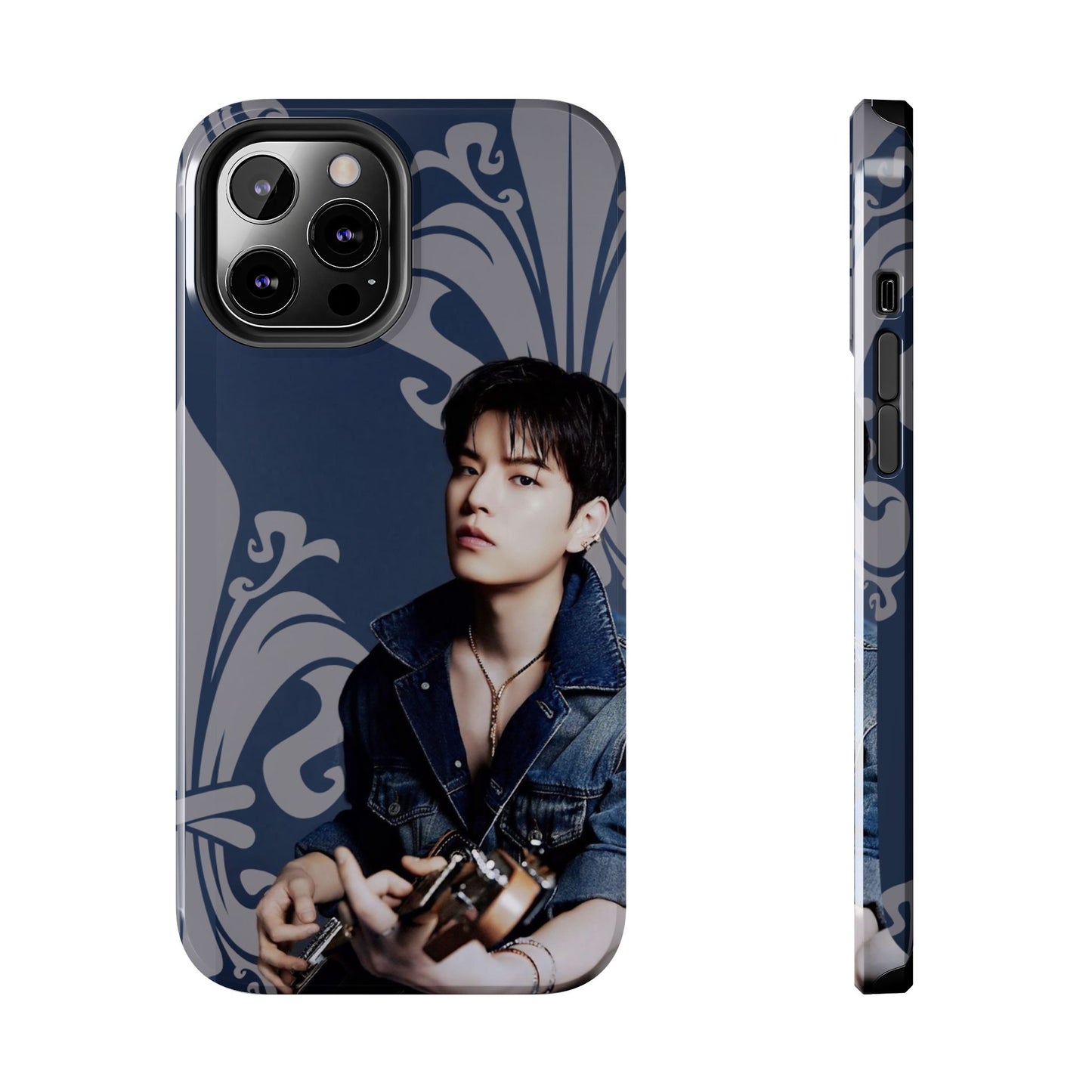 Kim Seungmin Tough Phone Case — Vintage Floral Portrait Design
