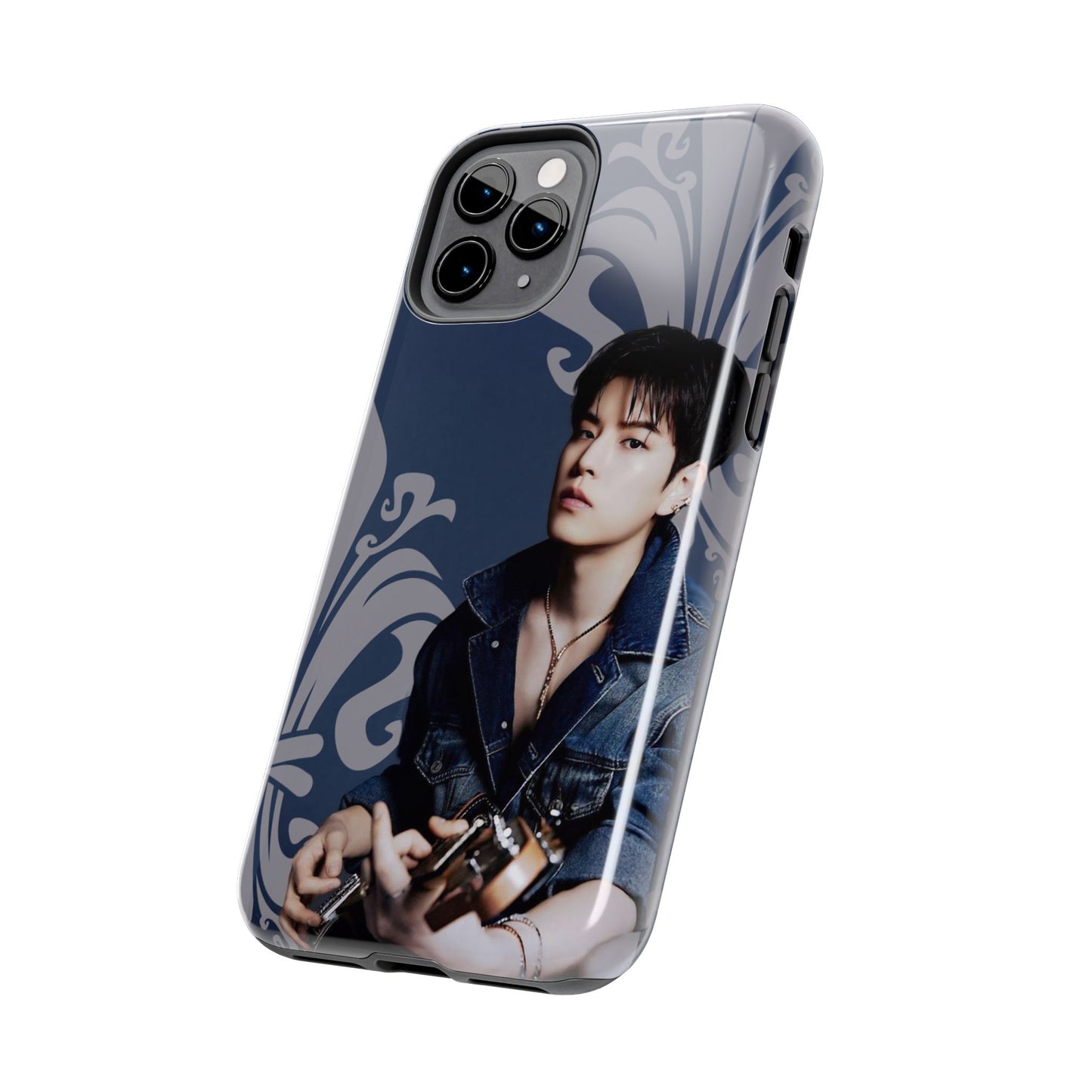Kim Seungmin Tough Phone Case — Vintage Floral Portrait Design