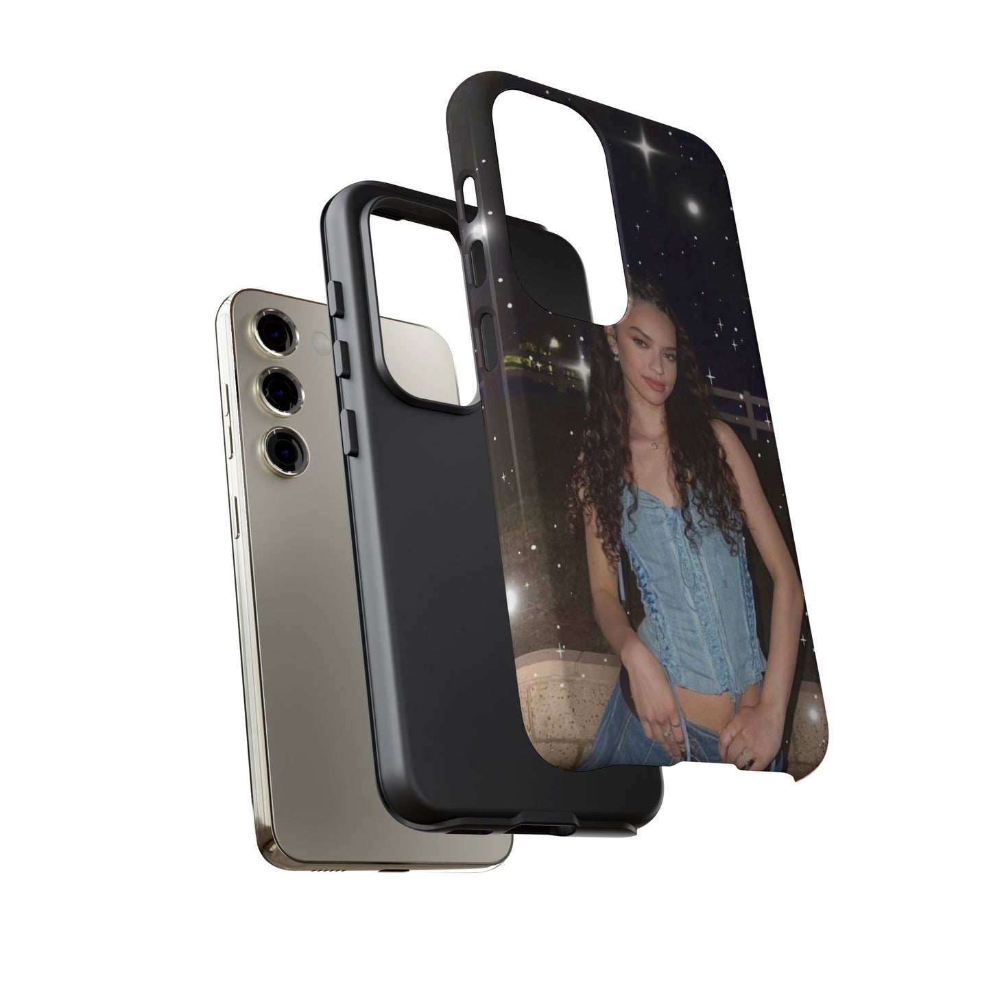 Daniela Phone Case — Glam Night Photo Sparkle Design