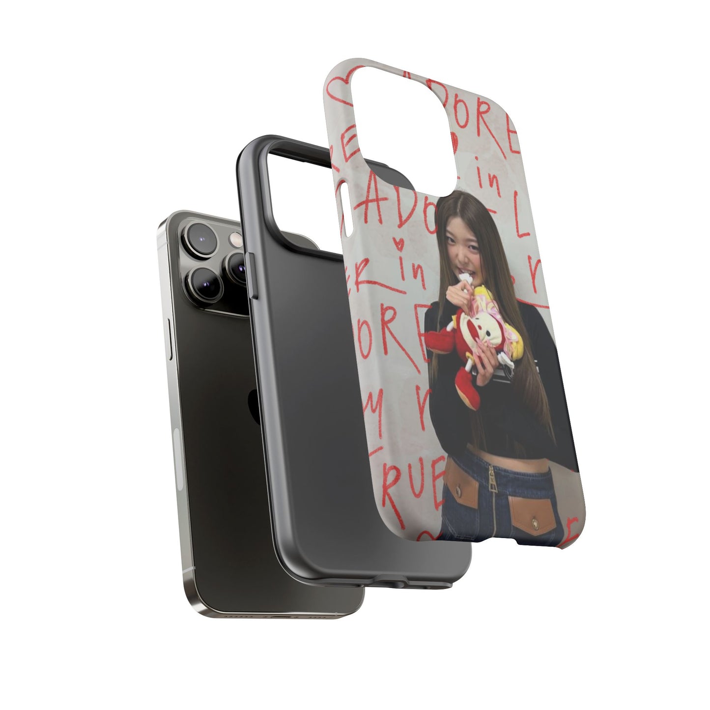 Yoonchae Phone Case — Adore Graffiti Heart Background