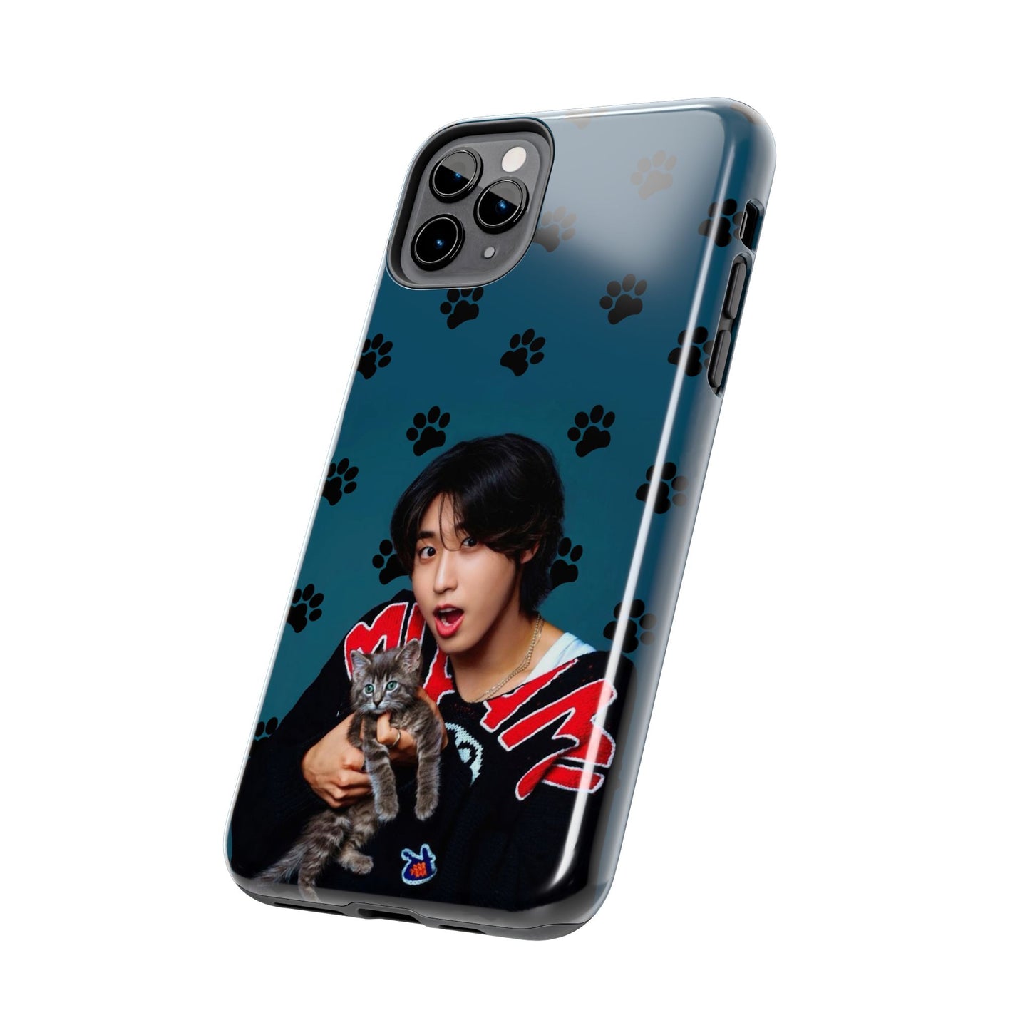 Han Jisung Paw Pattern Tough Phone Case — Photo Graphic Design