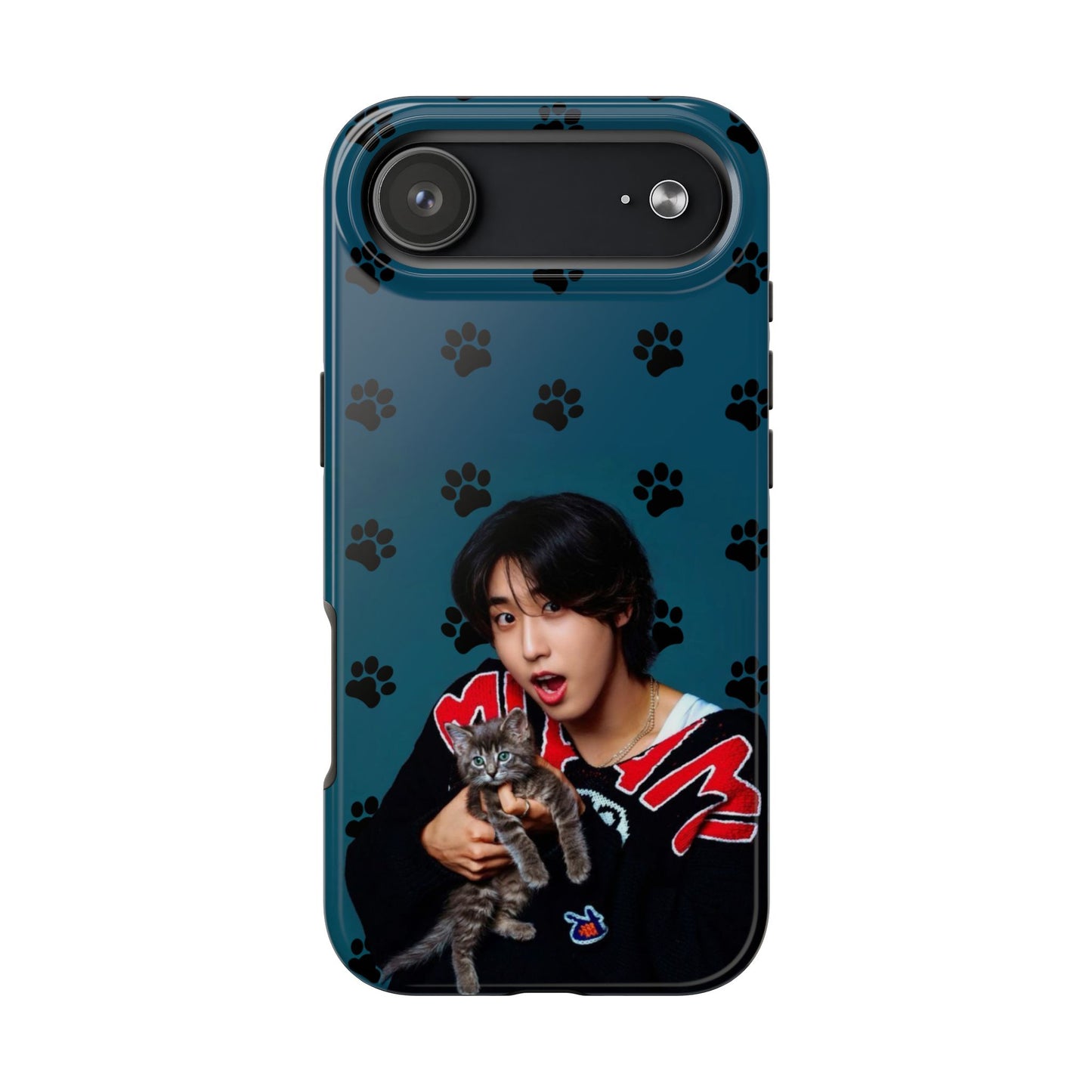 Han Jisung Paw Pattern Tough Phone Case — Photo Graphic Design