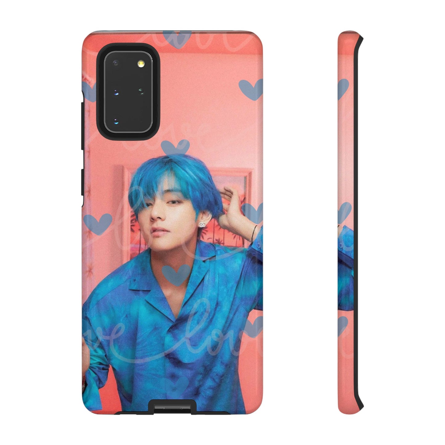 Taehyung Phone Case — Pink Heart/Love Kpop Design